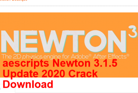 aescripts Newton 3.1.5 Update 2020 Crack Download