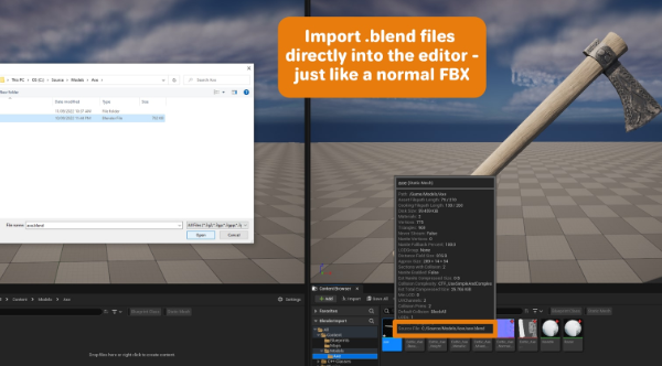 UnrealEngine 4.27 Blend File Importer Crack