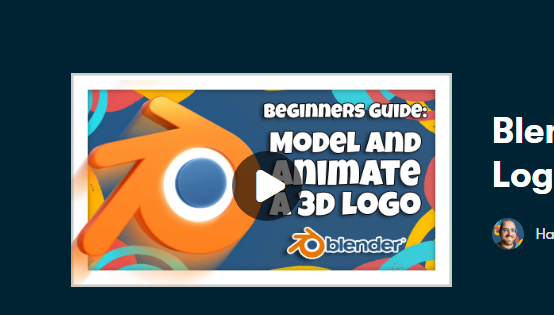 Skillshare - Blender 3D Model and Animate a 3D Logo Course Download