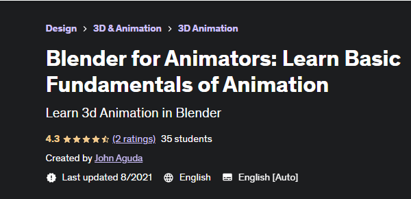 Udemy - Blender for Animators Learn Fundamentals Course Download