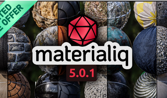 What's new Blender Asset Browser Integration (yay!) Material randomize adjustment per element/object 20 completely new materials added (6 Roofs, 12 Woods, 2 Walls) 14 materialiq4 materials ported to materialiq5 Higher resolution material previews World settings ported over form materialiq4 Shortened material names in the polygoniq browser 4 Water materials added (animated only in aquatiq) up to 8k materials 370+ adjustable materials + new materials with updates 12 categories Feature highlights Blender Asset Browser Integration Explore the extensive & rapidly growing library of materials, each prepared in a consistent way and individually hand-checked for purrfection. Make use of the Blender Asset Browser's drag and drop or the polygoniq browser with filtering options. Randomize per element Does your material seem too uniform and flat when used on multiple objects/elements? Do you need your material more diverse looking? Simply change the Randomize Diffuse sliders for an instant improvement. The same material often comes in varying hue, saturation, and brightness based on slightly different aging/sourcing/polish etc. Achieving this with materialiq is instant - just make sure the mesh is separated by geometry or sharp edges and drag a couple of sliders! Material displacement Add more depth to your scene with the ever-expanding library of materials supporting displacement. Texture bombing Texture bombing ensures that no matter the area the material covers, it remains irregular. Replace material Replacing materials manually on many different objects can be hard. That's why materialiq comes with an inbuilt solution to do this en masse for the scene or only for the selected objects. All it takes is to pick the original and the replacement material. Mapping Anisotropic materials like wood often require UV mapping to make sure it goes in the right direction but for everything else... there's the almighty generated mapping! Allowing any changes to the geometry without having to redo the mapping. Release log: 2022/12/20 materialiq 5.0.1 Blender Asset Browser integrated, Material randomization adjustment per object, 20 new materials added, 14 materialiq4 materials ported, 4 water materials added, UI improvements: higher resolution material previews, added world setting to materialiq panel, separated material and world spawning, shortened material names in polygoniq browser.  Downloads: show love to dev by purchasing if you can afford it IF THE LINKS ARENT WORKING, THEN PLEASE ACT LIKE A GROWN UP AND MESSAGE ME/ COMMENT HERE OR ON DISCORD AND I WILL UPDATE THESE LINKS QUICKLY! MAKE SURE YOU DOWNLOADING PROPER FILE WITH PROPER EXTENSION LIKE .ZIP OR .RAR Filename: materialiq5_full-5.0.1 vfxmed.com.zip Official Discord : https://discord.gg/M2kqB4M9tG Recommended link below => FULL SPEED. https://userscloud.com/dzsdy8tjbigs MIRRORS: for mega and g drive links - contact admin.