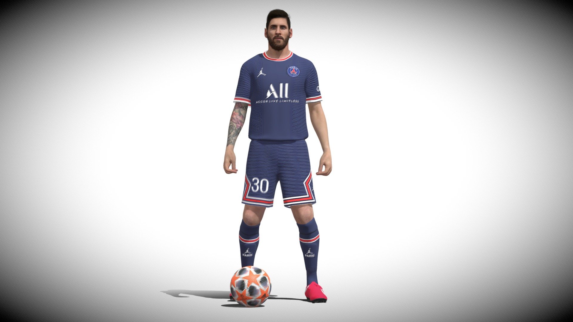 3D RIGGED LIONEL MESSI