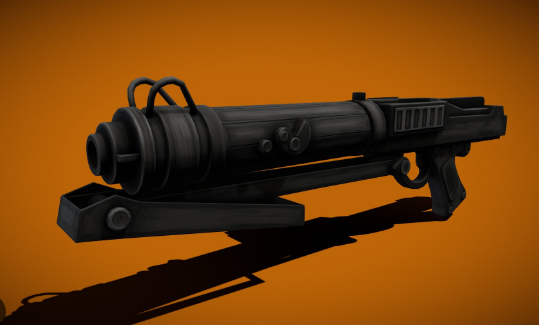 SketchFab Clone Wars DC-15S Blaster Carbine Model Download