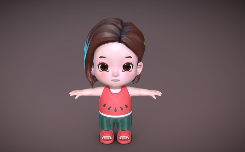 sketchfab Cute little girl model vfxmed