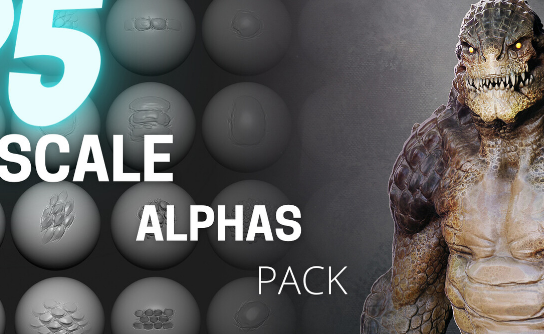 ArtStation 25 Scale Alphas - Custom made Reptile Alphas to use in ZBrush Crack Download