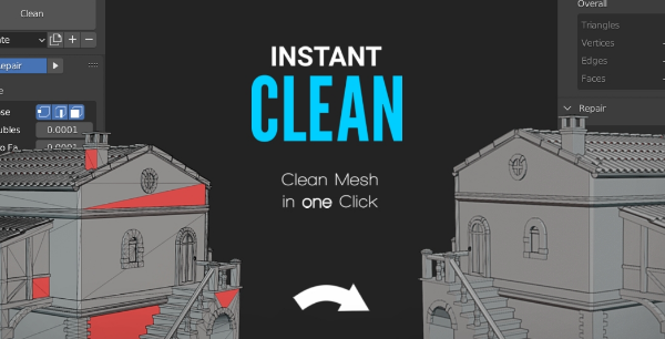 Blender 2.8+ Instant Clean v1.2 Crack Download