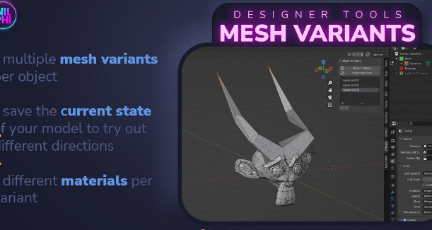 Blender 3.3 Mesh Variants v3.3.0 Crack 2023 Download