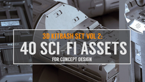 Ching's Kitbash Set Vol 2 40 Sci-Fi Assets Crack Download