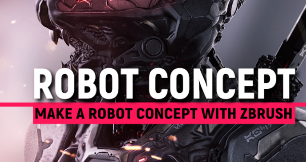 Make a Robot Concept with ZBrush Course FREE Download