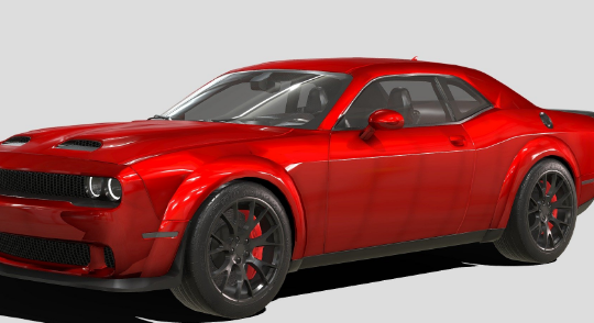 SketchFab Dodge Challenger SRT Hellcat Widebody 2022 Model Download