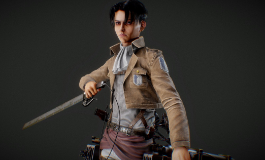 SketchFab Levi Ackerman Model Ripped Download