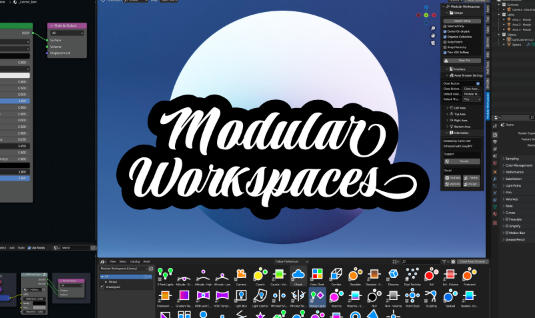 Blender 4 Update – Modular Workspaces 1.7 Library + Blend Download