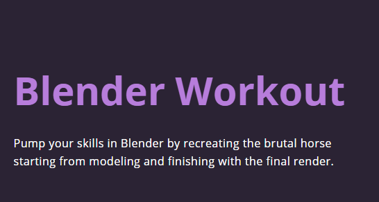 Motion Design School Blender Workout FREE Course Download