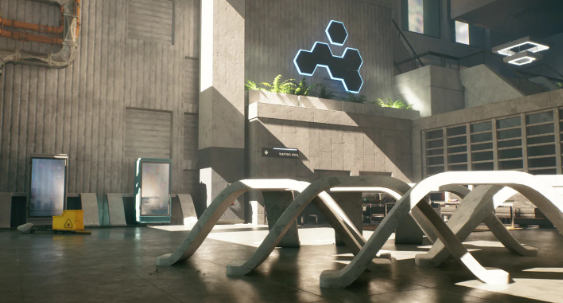 Unreal Engine 5.0 - Brutalist Architecture Office Free Download