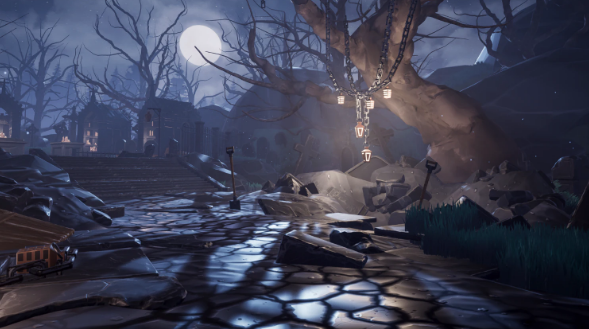 Unreal Engine 5.0 - Graveyard - Cemetery - Stylized Graveyard Free Download