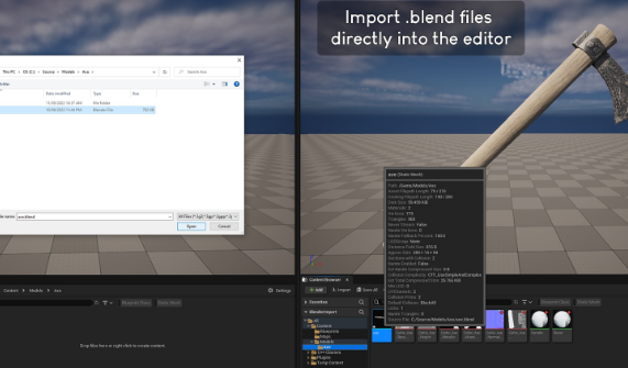 UnrealEngine 5.1 Blend File Importer v1.5 Crack 2023 Download