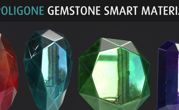 ArtStation - Poligone Gemstone Smart Material FREE Download