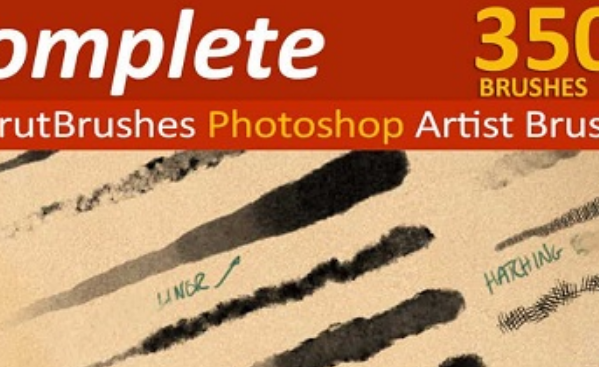 GrutBrushes Art - Complete 350 Photoshop Brushes Crack 2023 Download