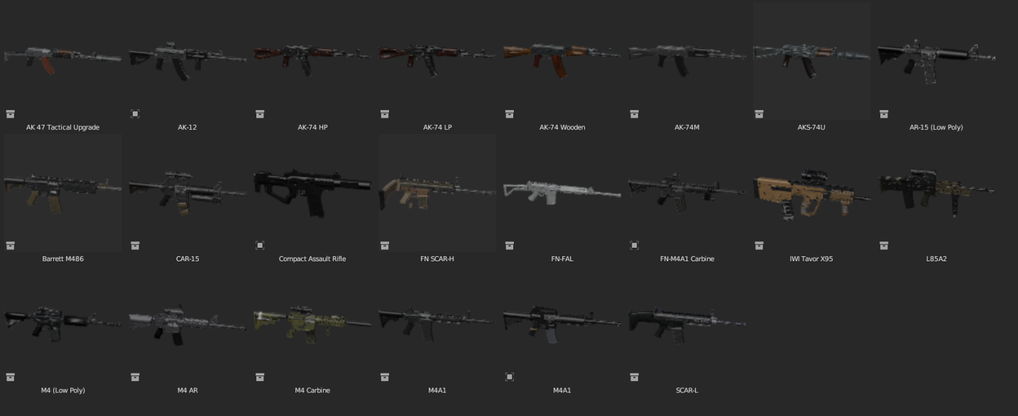 Assault Rifles Pack Blender Asset Library Crack Full Download