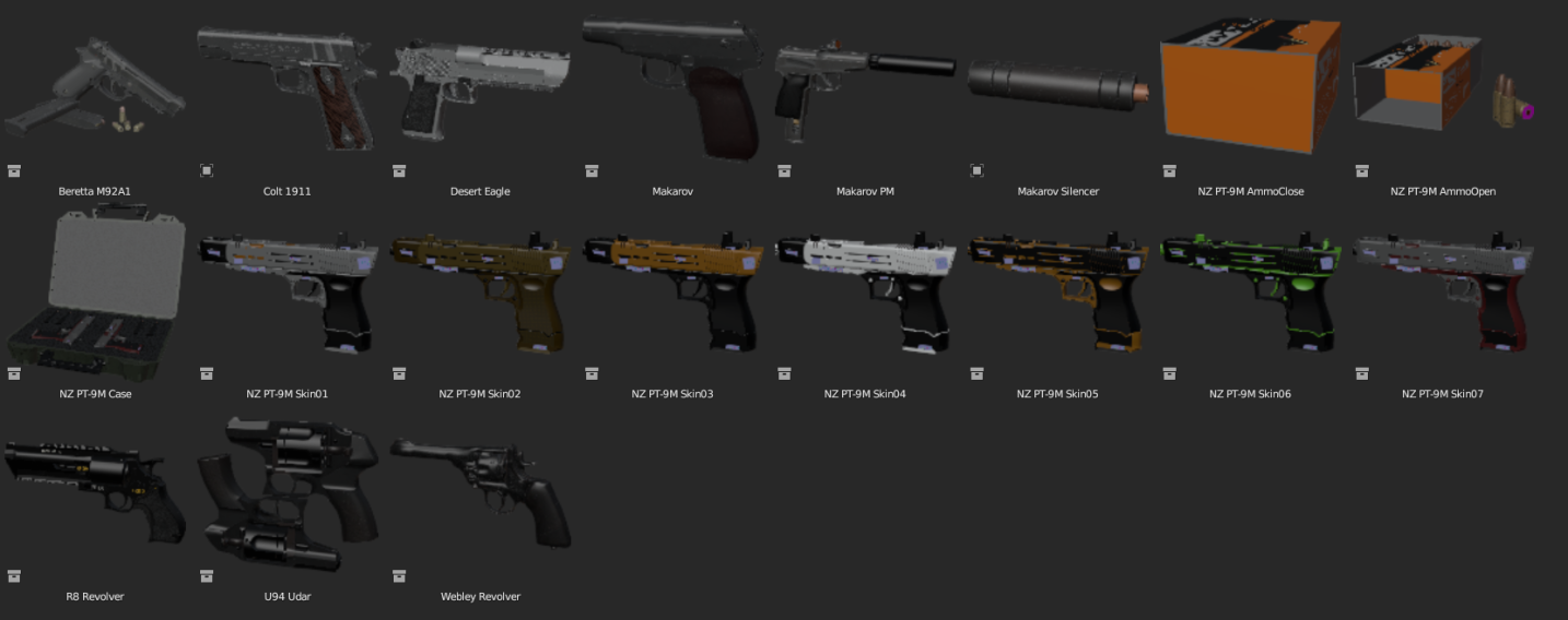 Blender - AX Handguns Pack Version 1 Models Crack Download