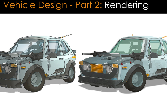 Vehicle Design  Rendering with Charles Lin Part 1+2 Download