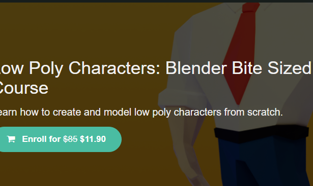 gamedev – Low Poly Characters Blender Complete Course FREE Download