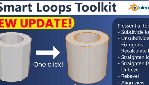 Blender 3 & 4 - Smart Loops Toolkit v1.1.0 Crack 2023 Download