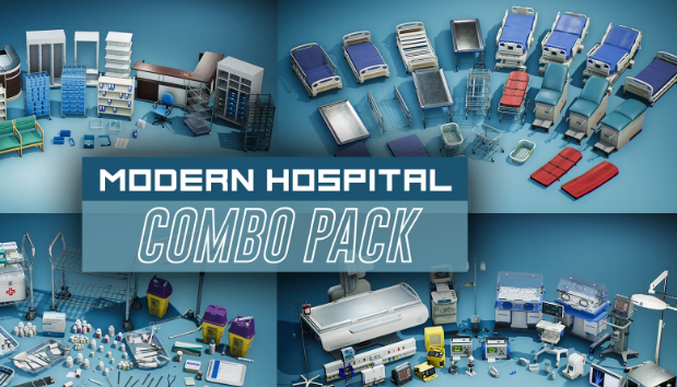 Unreal Engine 4.27 - Hospital COMBO Prop Pack VOL 1-6 Crack Download