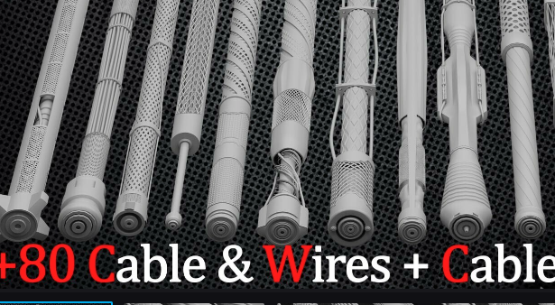 ArtStation – +80 Cable ,Wires, Hoses & Cable Element Download