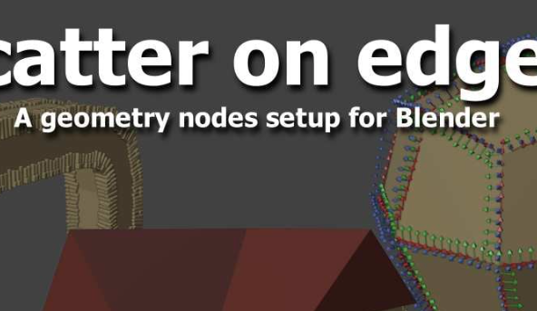 Blender 3.5+ Geometry Nodes - Scatter On Edges FREE 2024 Download