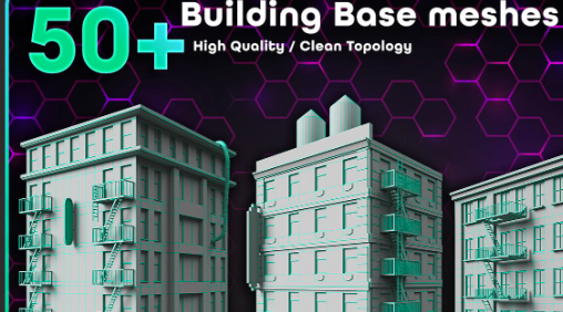 ArtStation - 50 Building Base Mesh Full Crack 2024 Download