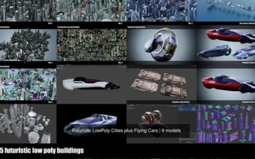 ArtStation - Futuristic LowPoly Cities Flying Cars Collection Crack 2024 Download