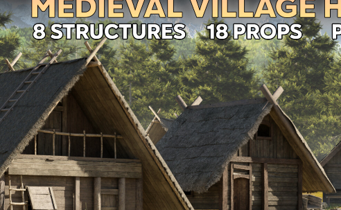 Blender - Medieval Village Kitbash Crack 2024 Download