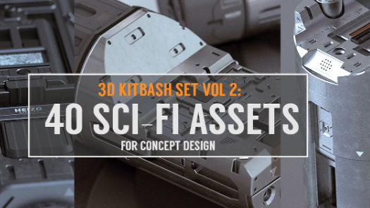 FlippedNormals - Kitbash Set Vol 2 40 Sci-Fi Assets Crack 2024 Download