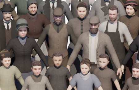 TurboSquid - 19th Century Low Poly Crowd Models Crack 2024 Download