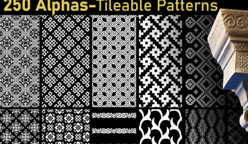 ArtStation - 250 Alphas Tileable Patterns Vol 3 Crack 2024 Download