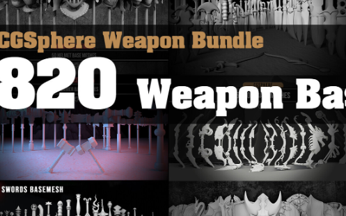 ArtStation - 820 Weapon Basemeshes CG SPHERE Crack 2024 Download