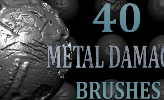 Artstation 40 Metal Damage Brush + Alphas Crack 2024 Download