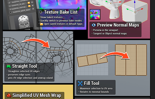 Blender 4 Addon - TexTools v1.6.1 FREE 2024 Download