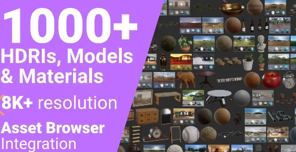 Blender 4.2 Poly Haven Asset Browser v1.1.8 2024 Update Download