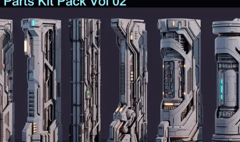 Blender 3 Sci-Fi Parts Kit Pack Vol 02 Crack Download