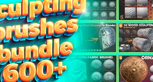 Blender 4 - 600 + Sculpting Brushes Crack 2024 Easy Download