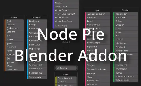 Blender 4 - Node Pie v1.2.34 Addon FREE 2024 Download