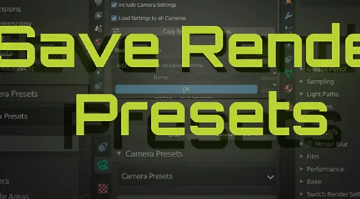 Blender 2.9- Save Render Presets v1.4.7 Crack Free Download 2024