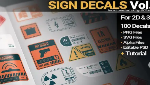 ArtStation - Sign Decals Vol.1 Cracked Download 2024