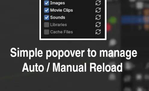 Blender free addons Auto Reload v3.0.1 - Refresh Files Download 2024