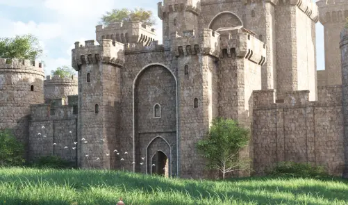 Blender 4 - Medieval Castle Kitbash Free Download