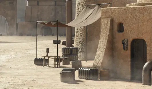 Gumroad - Blender Tatooine Buildings Assets Pack Free Download