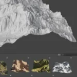 Blender Landscape Pack 6 Terrains + 5 Displacement 4K Free Download