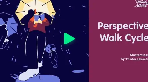 Motion Design School Perspective Walk Сycle Full Course Free Download 2024